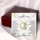 To My Daughter-In-Law - I am blessed three times over, Love Your Mother-In-Law, Birthday Gift, Alluring Beauty Necklace - TGV