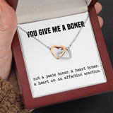 To My Wife Girlfriend Soulmate Necklace - Funny You Give Me A Boner An Affection Erection Love Knot - Alluring Beauty - Cross Dancing Necklace 029E - TGV