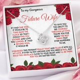 To My Wife Girlfriend Soulmate Necklace - I Wish Turn Back The Clock - Find You Sooner and Love You Longer - Love Knot Necklace Alluring Beauty Necklace - Cross Dancing Necklace 029G - TGV
