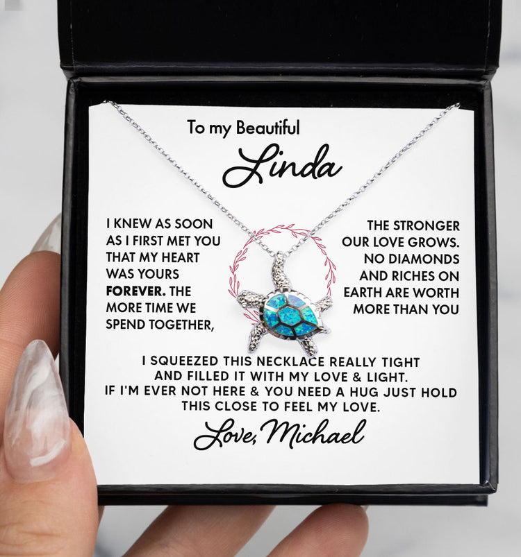 To My Wife Soulmate Girlfriend Necklace Gift I Promise You Will Never Have To Face Them Alone Love Knot Necklace, Alluring Beauty, Sunflower Necklace Gift 003B - TGV
