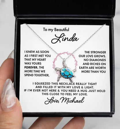 To My Wife Soulmate Girlfriend Necklace Gift I Promise You Will Never Have To Face Them Alone Love Knot Necklace, Alluring Beauty, Sunflower Necklace Gift 003B - TGV