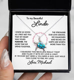 To My Wife Soulmate Girlfriend Necklace Gift I Promise You Will Never Have To Face Them Alone Love Knot Necklace, Alluring Beauty, Sunflower Necklace Gift 003B - TGV