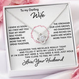 To My Wife Soulmate Girlfriend Necklace Gift - I knew as soon as I first met you that my heart was yours forever Love Knot Necklace, Alluring Beauty, Sunflower Necklace Gift 003A - TGV