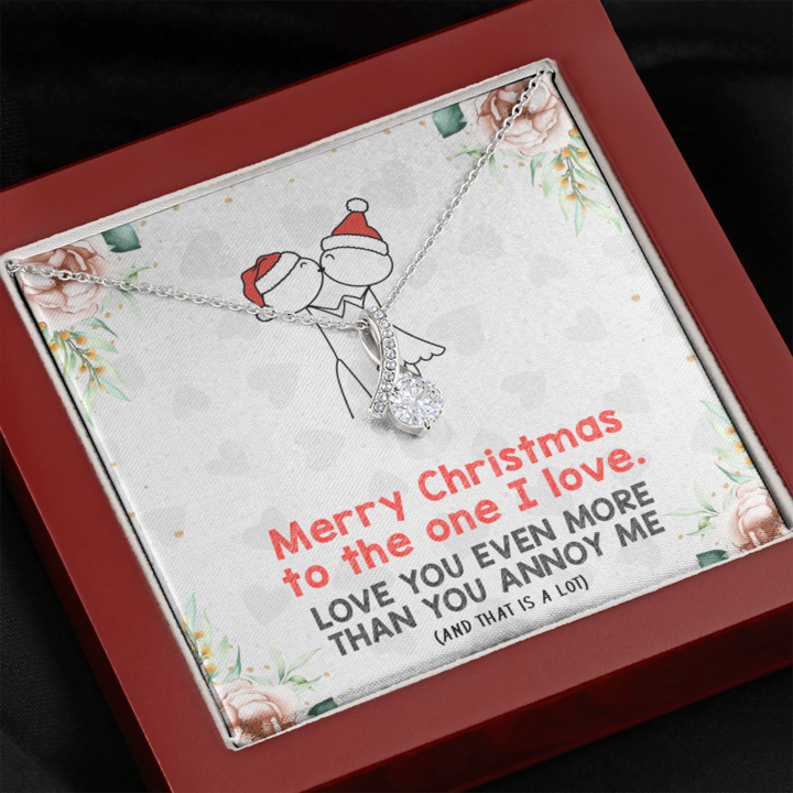 To My Wife, Soulmate, Girlfriend Necklace - Merry Christmas To The One I Love - Alluring Necklace - TGV