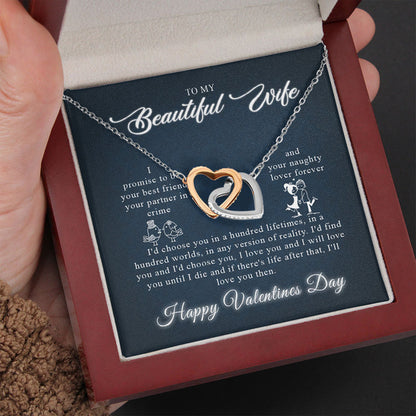 To my Soulmate Necklace Gift - I promise to be your best friend you partner in crime and you naughty lover forever - Custom Name Love Knot, Alluring Beauty, Turtle, Cross Dancing Necklace Gift 357B - TGV