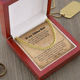 Viking Dad Gift Necklace, Viking Style Gift For My Dad, Cuban Link Chain Necklace For Dad From Daughter ,To My Dad Gift From Son - TGV