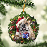 English Bulldog and Christmas gift for her gift for him gift for English Bulldog lover ornament, Christmas Ornament