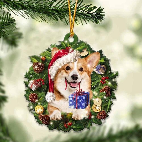 Corgi and Christmas gift for her gift for him gift for Corgi lover ornament