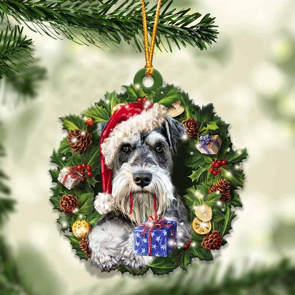 Schnauzer and Christmas gift for her gift for him gift for Schnauzer lover ornament, Christmas Ornament