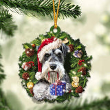 Schnauzer and Christmas gift for her gift for him gift for Schnauzer lover ornament, Christmas Ornament
