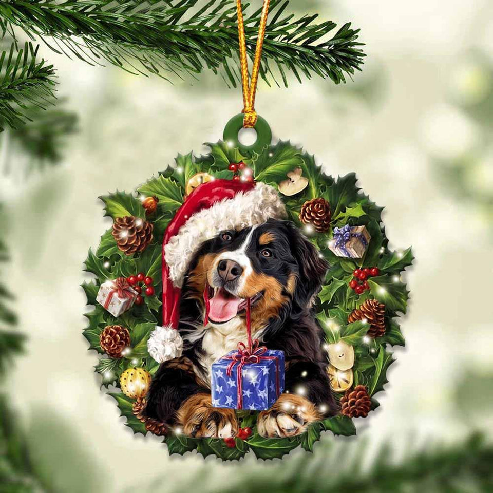 Bernese Mountain and Christmas gift for her gift for him gift for Bernese Mountain lover ornament, Christmas Ornament