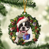 Boston Terrier and Christmas gift for her gift for him gift for Boston Terrier lover ornament, Christmas Ornament