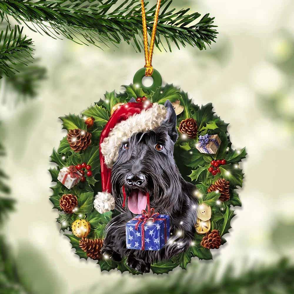 Scottish Terrier And Christmas Gift For Her Gift For Him Gift For Scottish Terrier Lover Ornament