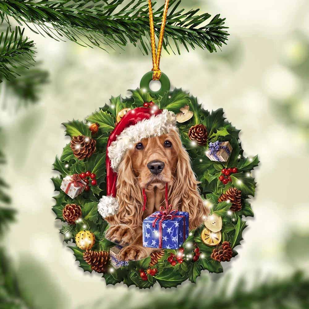 Cocker Spaniel And Christmas Gift For Her Gift For Him Gift For Cocker Spaniel Lover Ornament