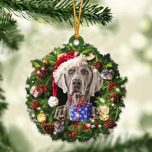 Weimaraner and Christmas gift for her gift for him gift for Weimaraner lover ornament, Christmas Ornament