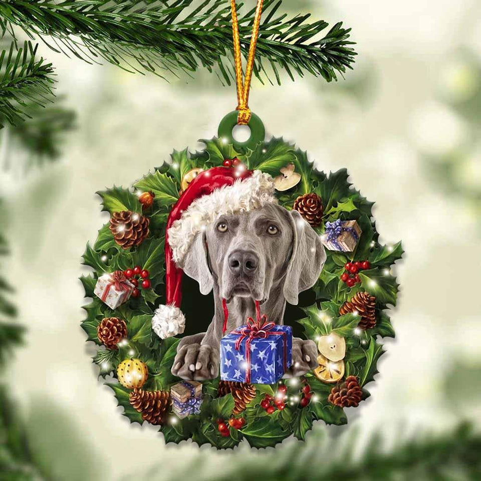 Weimaraner and Christmas gift for her gift for him gift for Weimaraner lover ornament, Christmas Ornament