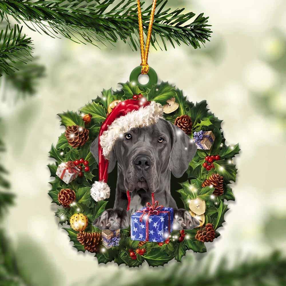 Great Dane And Christmas Gift For Her Gift For Him Gift For Great Dane Lover Ornament