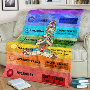 7 Chakra Mandala Yoga Blanket Gift For Yoga Lovers Birthday Gift Home Decor Bedding Couch Sofa Soft and Comfy Cozy