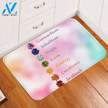 7 Chakras Pink Door Mat