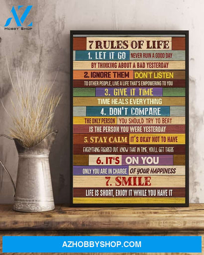 7 RULES OF LIFE TEACHER CANVAS