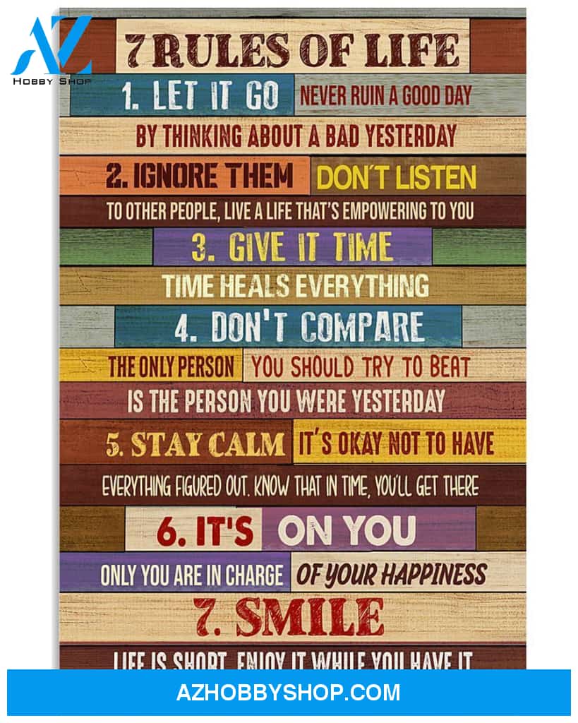 7 RULES OF LIFE TEACHER CANVAS