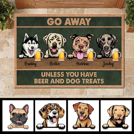 Dog - Unless You Have Beer And Dog Treat - Funny Personalized Dog Doormat