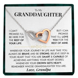 To My Granddaughter Necklace, Rest of my Life, Gift for Granddaughter, Interlocking Hearts Necklace