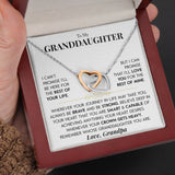To My Granddaughter Necklace, Rest of my Life, Gift for Granddaughter, Interlocking Hearts Necklace