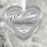 70Th Wedding Anniversary Diamond Platinum Keepsake Ornament