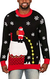 Leaky Roof Black Ugly Christmas Sweater 