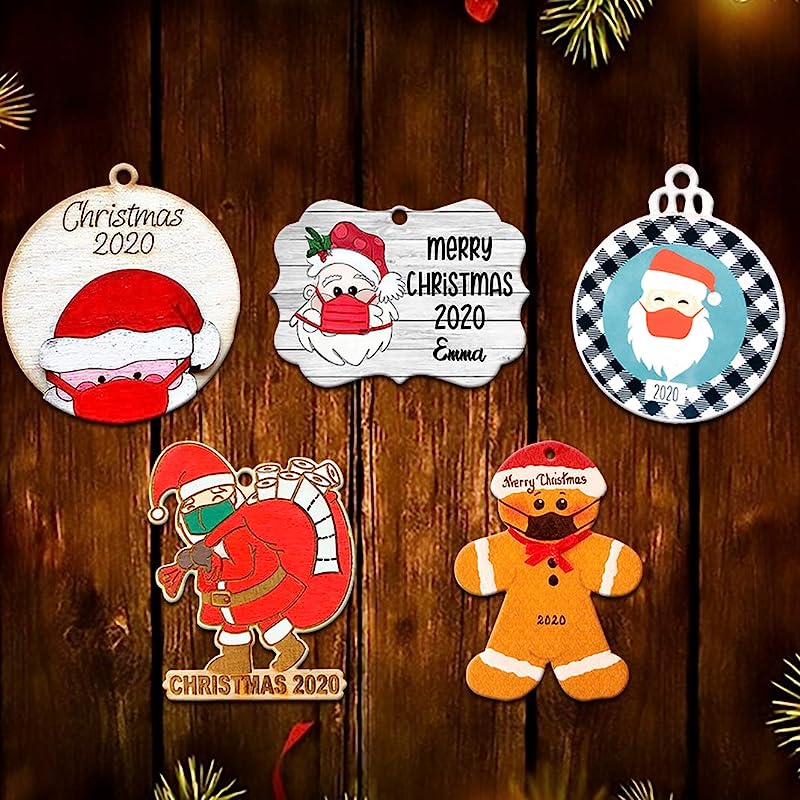 Personalized Christmas Ornament Huge Collection With Cool Designs & Your Own Photo. Couples Baby First, Nightmare Before Christmas. Christmas Decorations For The Home - 1 Sided (Wooden, 5 Piece)