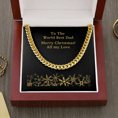 Personalized Message Necklace Handmade Necklace Personalized Name Necklace To The Worlds Best Dad Cuban Link Chain