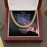 Dad Cuban Chain Link Message Card Necklace For Birthday Father'S Day Valentine'S Day Just Because Dad's Gift