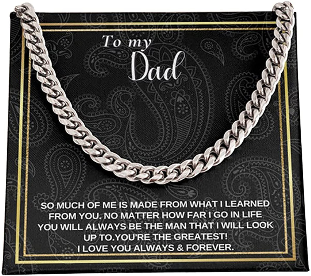 Necklace For Dad Cuban Link Chain Birthday gift for dad Gift for Men for Men-Cubank Link Chain