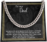 Necklace For Dad Cuban Link Chain Birthday gift for dad Gift for Men for Men-Cubank Link Chain