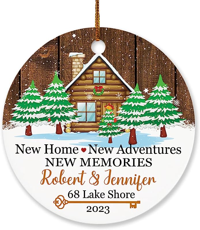 Personalized New Home  Christmas Ornament, New Home New Adventure New Memories Christmas Ornament Gift, New Homeowners Ornament, Housewarming Ornament Gifts, Custom New Home Ornament Gifts