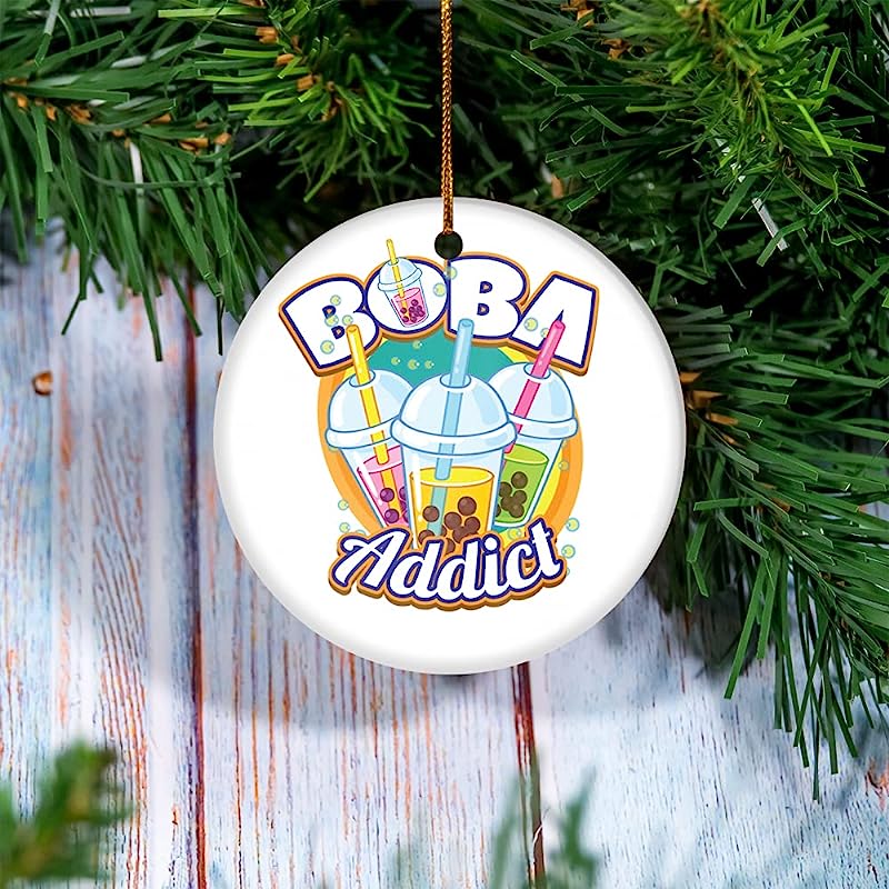 First Christmas Ornament - Funny Boba Drink For Asian Bubble Tea Ornament - Personalized Ornament, Christmas Ornament, Custom, Home Decor