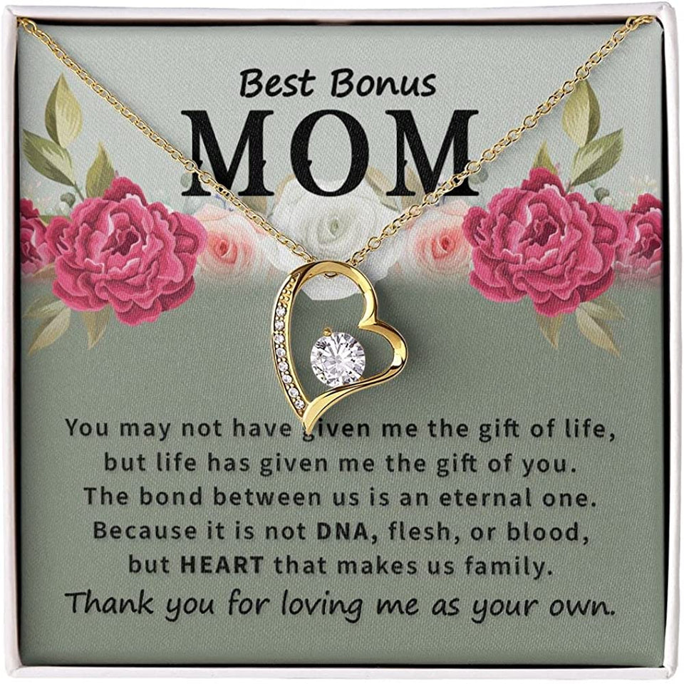 Best Bonus Mom You May Not Have Forever Love Pendant Necklace