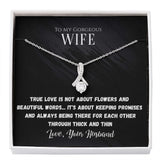 To My Wife Alluring Beauty Necklace From Husband Love Heart Necklace Wife Gifts From Husband Jewelry For Wife With Message Card