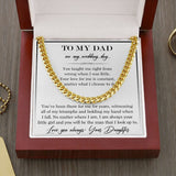 Message Card Necklace Handmade Jewelry Message Necklace Jewelry Card Cuban Link Chain Necklace for Dad Wedding Gift