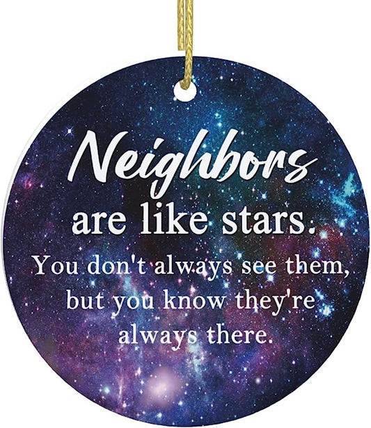 Neighbor Christmas Ornaments Friends Neighborhood Ornaments 3" Friendship Xmas Tree Ornaments Decorations Gifts For Women Men Friends