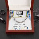 Father's Day Necklace Gift For Dad Happy Birthday To My Dad Cuban Link Chain Gift for Dad Gift from Son or Daughter