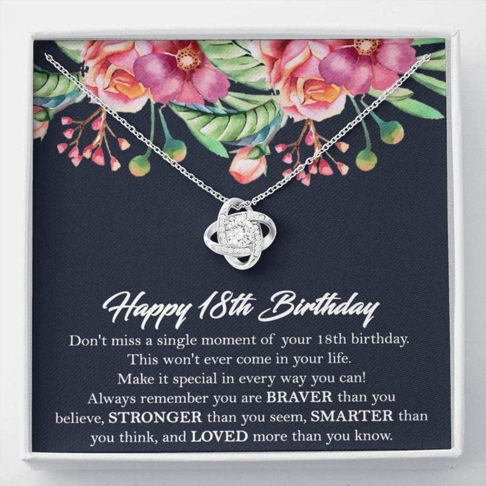18th Birthday Necklace 18th birthday Interlocking Hearts necklace Daughter Necklace 18th Birthday Necklace Gift