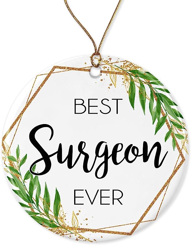 Surgeon Christmas Ornament - Christmas Ornament Gift For Surgeon - World'S Best Surgeon - Best Surgeon Ever - Surgeon Gifts Printed On Both Sides