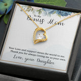 to My Bonus Mom Forever Love Pendant Necklace