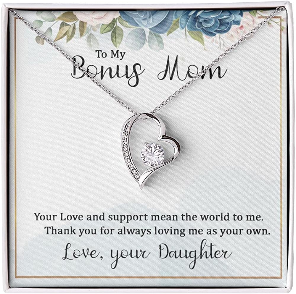 to My Bonus Mom Forever Love Pendant Necklace