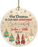 Personalized First Christmas In Our Apartment Ornament, 1St Xmas In Our New Apartment Ornament Gift For Mr Mrs Housewarming Couple Newlywed, Customized Names Couple Ornament Gift For Christmas 