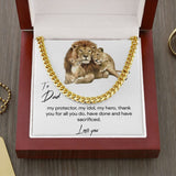 Cuban Link Chain Necklace With Message Card For Dad Gift For Dads Birthday Or Any Occasion.