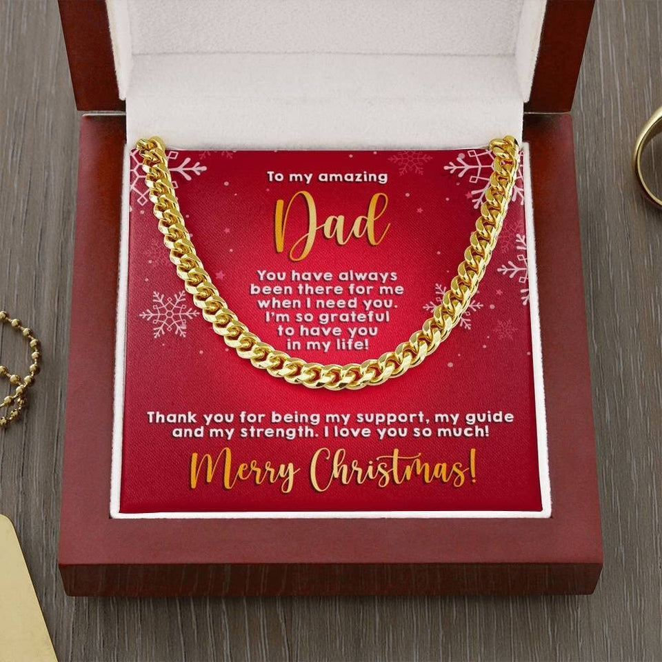 Fathers Day Gift Message Necklace Gifts for Dad Cuban Link s for Dad from Daughter Personalized Gifts