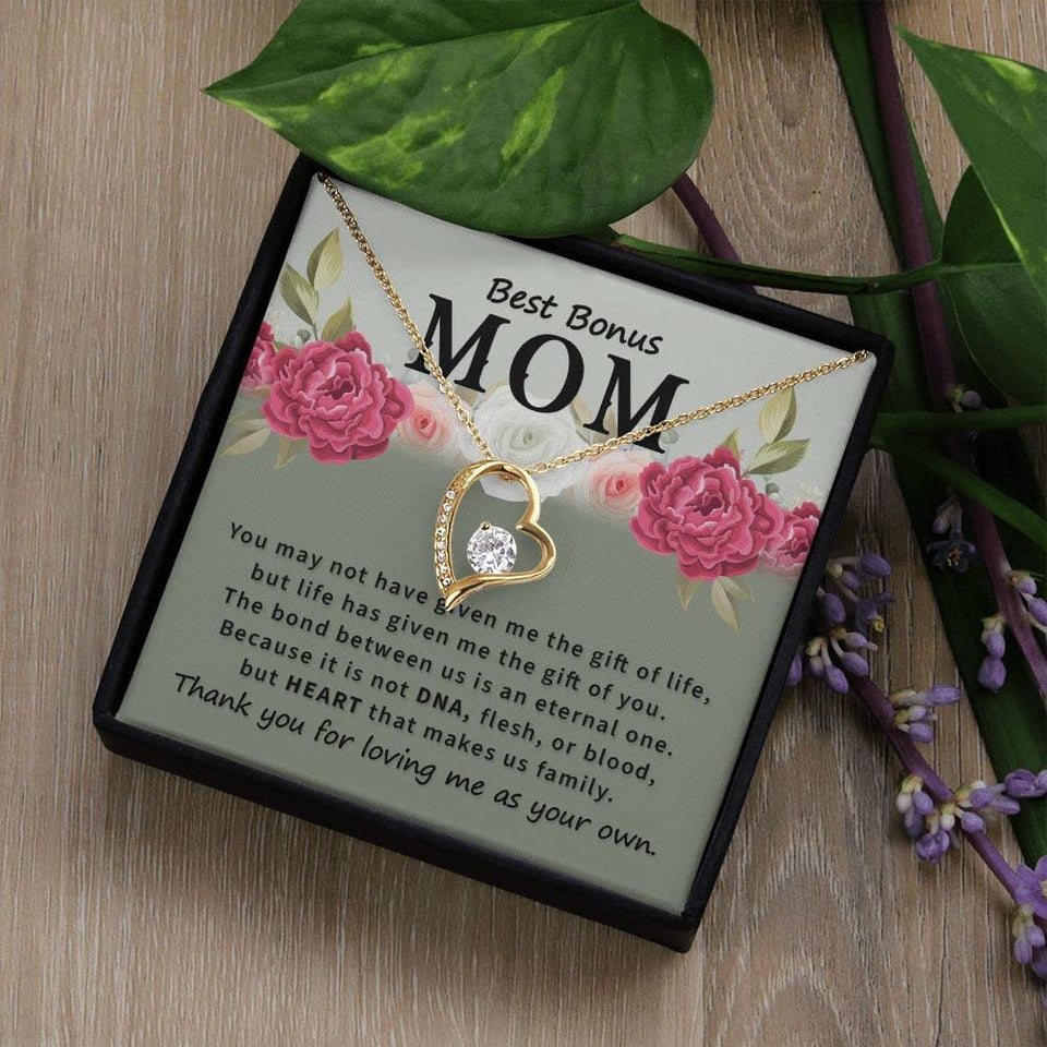 Best Bonus Mom You May Not Have Forever Love Pendant Necklace